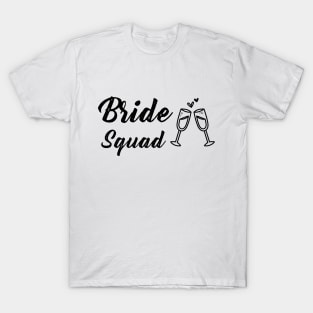 Bride Squad with Champagne Glass T-Shirt